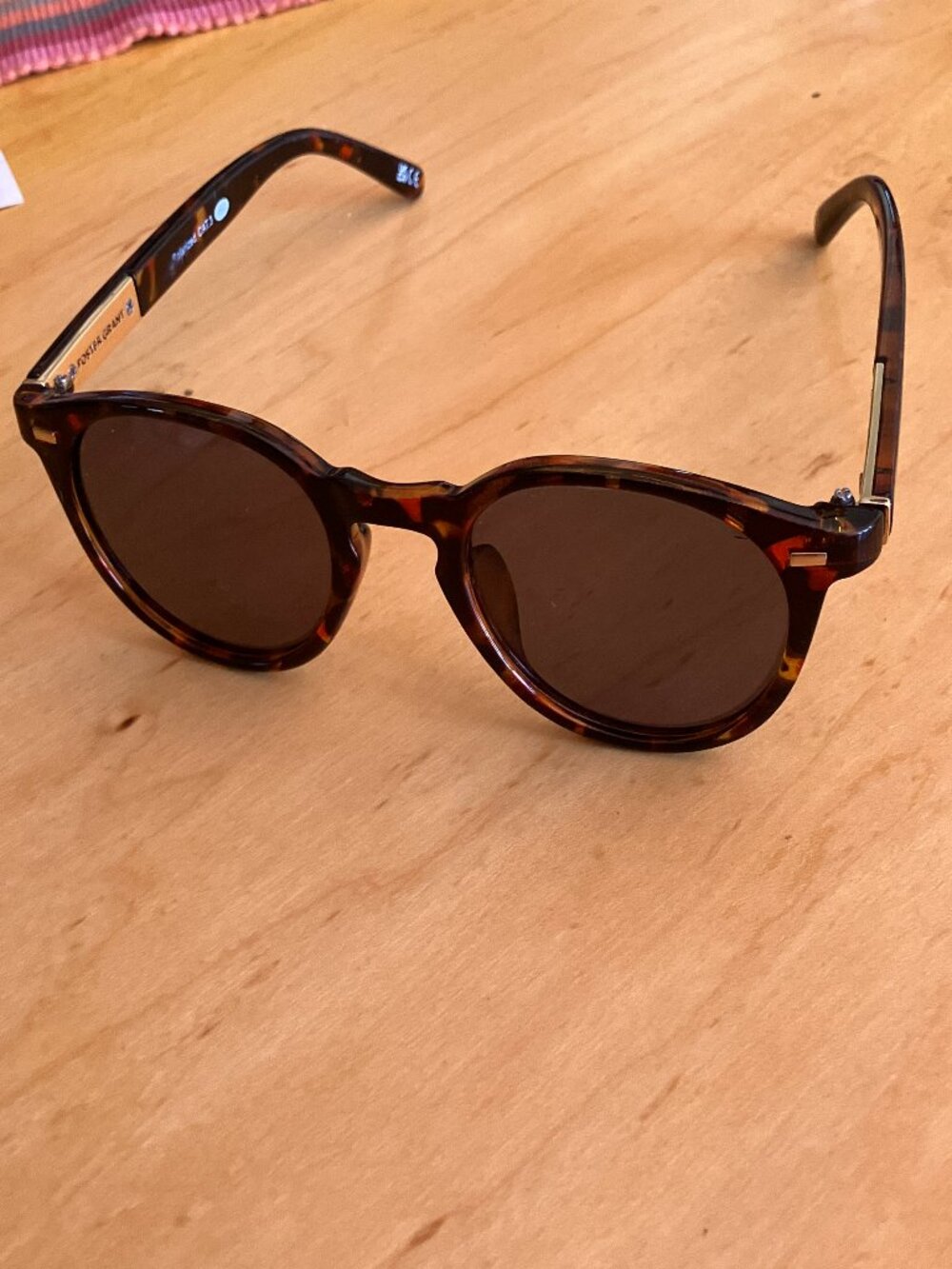 Foster Grant Easton Polarized Sunglasses - Tortoise Round Retro